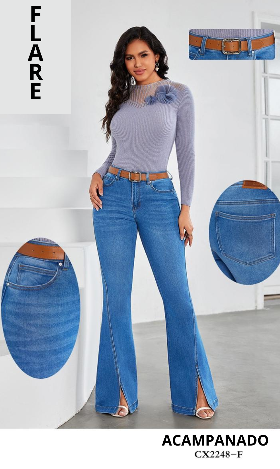 Jeans Flare CX2248 americano