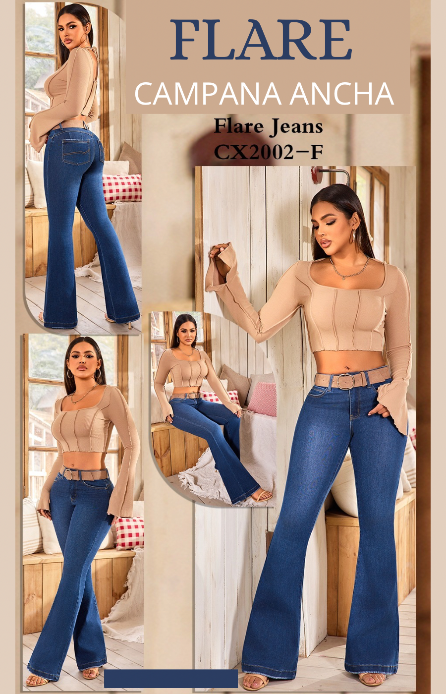 Jeans Flare CX2002 americano