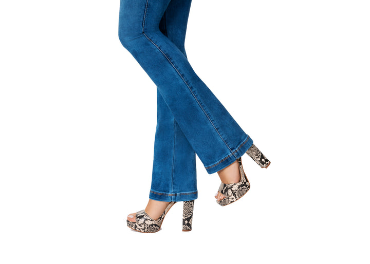 Jeans Media Campana ROSSE Levanta Pompa Azul Medio