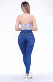 Jeans Levanta Pompa Cintura Alta 2305 Claro Premium