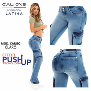 Jeans Premium levanta Pompa CARGO Claro