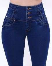 Jeans Levanta Pompa Cintura Alta 24014 Medio