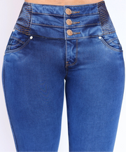 Jeans Levanta Pompa Cintura Alta 24035 Claro Premium