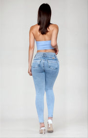 Jeans Premium levanta Pompa Charlotte Claro