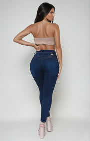 Jeans Levanta Pompa Samantha Oscuro