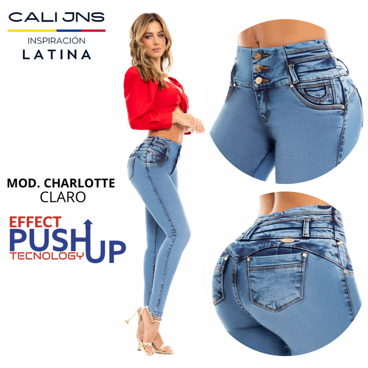 Jeans Premium levanta Pompa Charlotte Claro