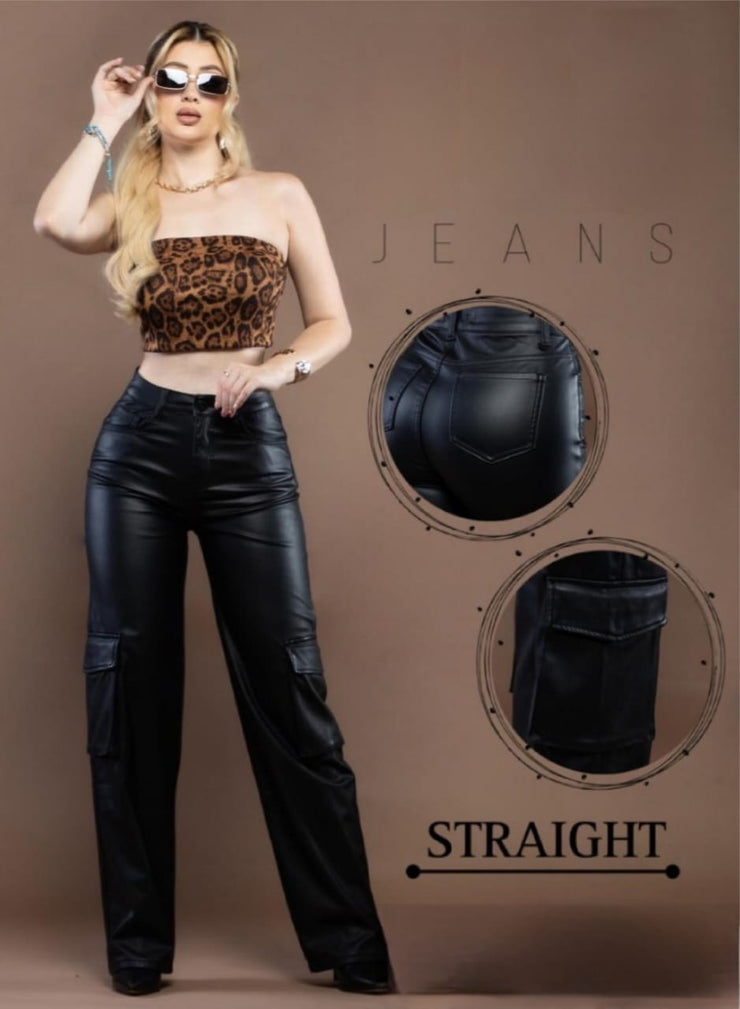 Jeans de Vinipiel CARGO Fashion con Bolsa 5255